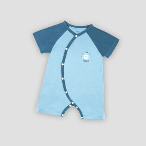 Dokma - Mameluco de Bebé con Diseño de Dibujos Animados, Tejido de Bambú y Elastano, Manga Corta, Cuello Redondo, Transpirable, Cierre de un Solo Botón - Product Image 1