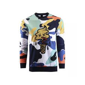 Sudadera de Cuello Redondo con Estampado de Camuflaje para Hombre, Corte Regular, Informal, Tejida en Poliéster, para Verano - Product Image 1