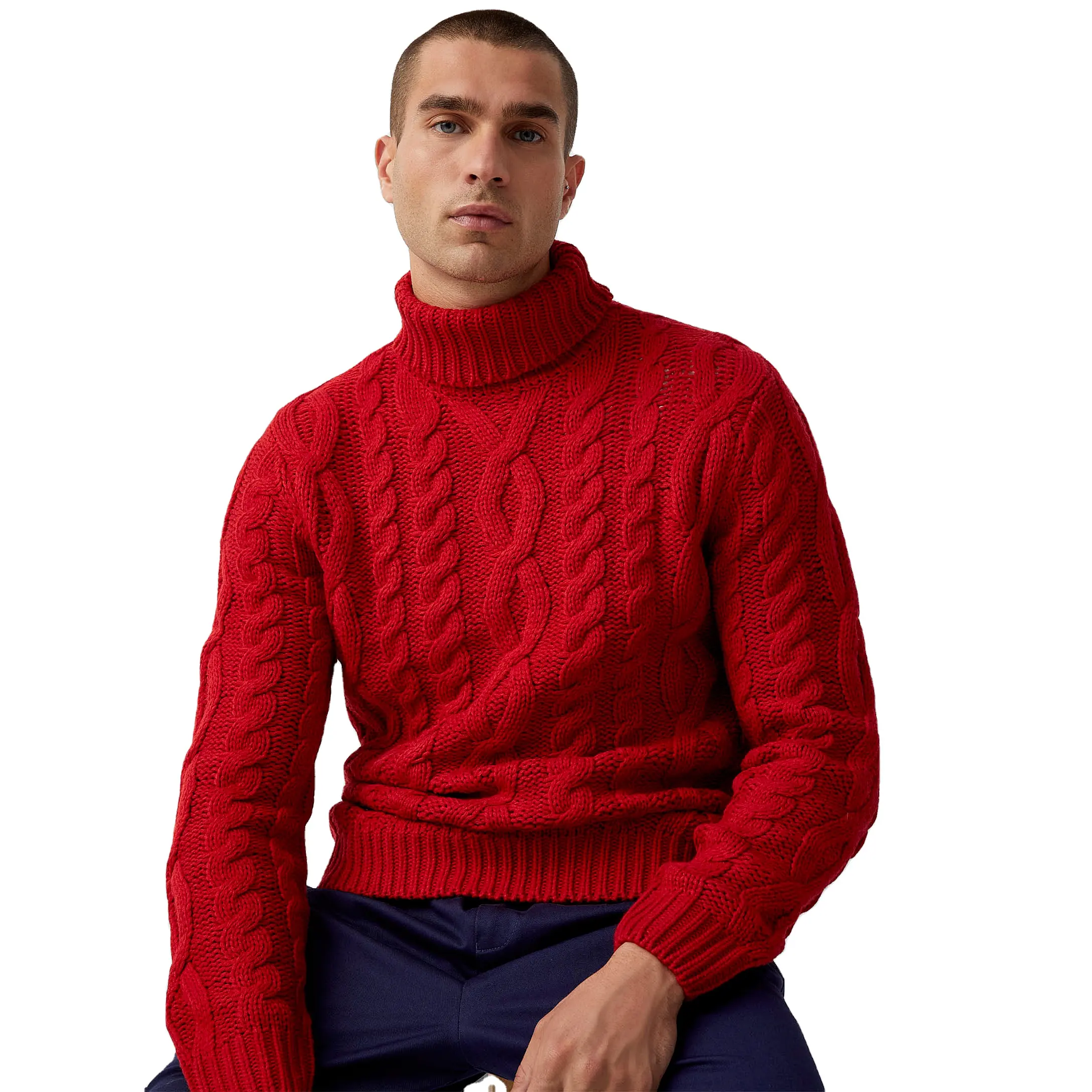 Новый Лучший Качественный заводской индивидуальный зимний теплый Мужской дизайнерский свитер вязаные свитера