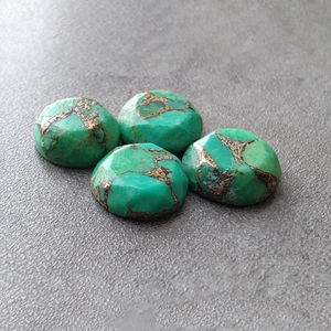 Turquesa Verde Natural AAA+ con Corte Facetado y Calibrado, Piedra de Matriz para Joyería, Todos los Tamaños Disponibles - Product Image 3