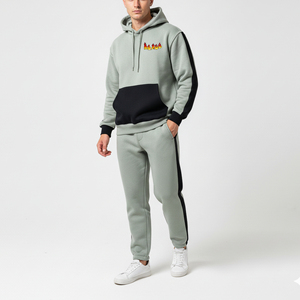 Ensemble deux pièces personnalisable pour homme en polyester/coton, coupe-vent, respirant, tissu doux, coupe confortable, léger et durable. - Product Image 6