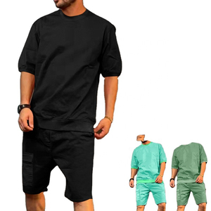 Conjunto Deportivo de Verano para Hombre, 2 Piezas, Diseño Personalizado, Efecto Deslavado, 100% Algodón French Terry, Color Personalizado - Product Image 3