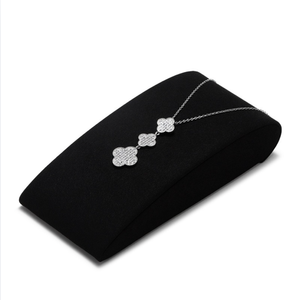 Support de présentation de bijoux en microfibre noire avec porte-colliers, boucles d'oreilles et bagues 55x55x40cm pour magasins, vitrines et présentoirs - Product Image 6