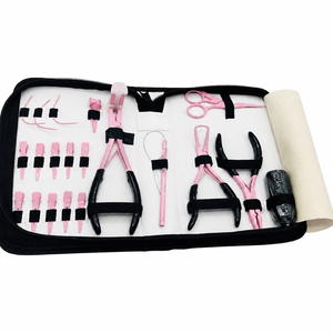 ชุดเครื่องมือต่อผมเหล็กนิ่มสีดำสุดหรู AB-01สำหรับร้านเสริมสวย - Product Image 1