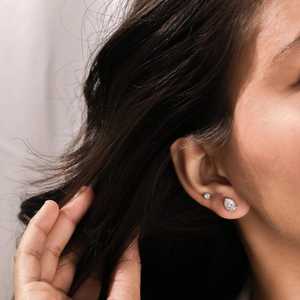 Boucles d'oreilles en or jaune 14 carats avec diamants de laboratoire CVD certifiés IGI, taille poire, couleur F, pureté VS1, bijoux fins pour femmes, cadeau de luxe - Product Image 3