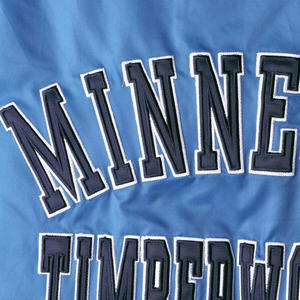 Veste universitaire personnalisée en satin bleu roi pour homme, avec logo de mascotte d'équipe, veste bomber, uniforme de baseball en gros - Product Image 4