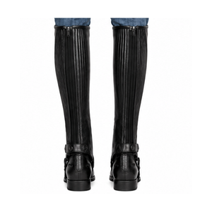 Professional Leather Horse Riding <b>Half</b> <b>Chaps</b> Equestrian Leg Protection Riding Gear Custom Logo OEM ODM Manufacturer - Product Image 5