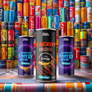 Bebida Energética de Ginseng y Taurina de Marca Privada, Sin Azúcar, Baja en Carbohidratos, Estimulante del Rendimiento, Lata de Aluminio de 250 ml, Ginseng Natural - Product Image 4