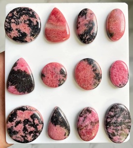 Wholesale Natural Pink Rhodonite Cabochon Loose Gemstone Oval Pear Round <b>Cushion</b> Shape for Silver Jewelry Making - Product Image 5