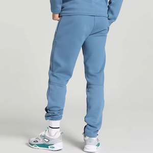 MONRAZ INTERNATIONAL <b>Men's</b> Blue Lightweight Sweatpants <b>Drawstring</b> Elastic Waist Side Pockets Casual Joggers Quick Dry 100% - Product Image 2