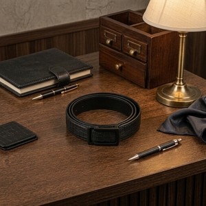 Ceinture en cuir à motif crocodile personnalisée pour hommes Ceinture de qualité supérieure à la mode - Product Image 4
