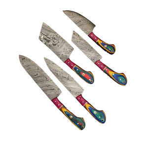 Juego de Cuchillos de Chef Profesionales de Damasco, Hechos a Mano, Sostenibles, de 67 Capas, Ligeros, con Color Personalizado - Product Image 1