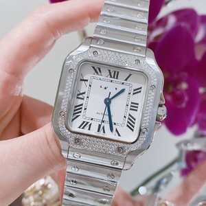 Reloj Automático Cuadrado de Acero Inoxidable para Mujer, 36 mm, Bisel con Diamantes, Cristal de Zafiro, Puntero Analógico, Movimiento Mecánico, Lujo - Product Image 3