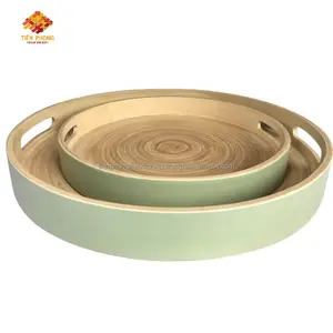 Vietnam supplier Eco-friendly 100% Bamboo Japanese Style Hotel Wooden Bread Serving Tray