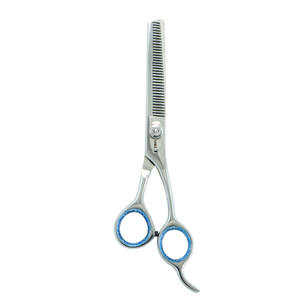 Ciseaux à effiler les cheveux pour droitiers de 6 pouces, manche moyen |   Lame de rasoir en acier à haute teneur en carbone, tranchante, avec vis de réglage pour salon de coiffure - Product Image 3