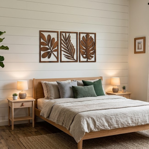 Arte de Pared con Hojas Tropicales, Decoración de Pared de Madera, Arte de Pared de Madera Cortado con Láser, Decoración de Pared de MDF |   Decoración de Pared con Diseño de Selva, Arte Botánico para Pared - Product Image 2