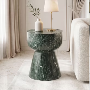 Tabouret décoratif géométrique en os incrusté avec rayures optiques noires et blanches, disponible à prix de gros. - Product Image 2