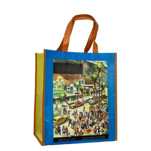 Sac de shopping fonctionnel Vietnam Personnalisé en plastique recyclé avec fermeture éclair en PP non tissé Sac à bandoulière RPET - Product Image 1