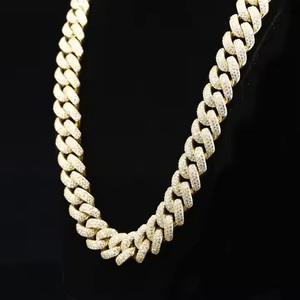 New Luxury Miami Cuban Link Chain Fully Iced <b>D</b> VVS Studded Diamond Tester Check Moissanite Fashion <b>Necklaces</b> - Product Image 5