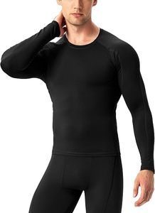Chemise de performance à manches longues pour homme, compression, séchage rapide, écologique, coupe ajustée, spandex/polyester, sous-vêtement de sport - Product Image 3