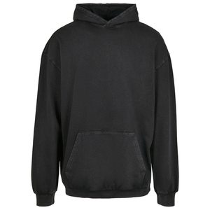 Wholesale Boxy Polyester/Cotton Streetwear Smoke Gray Heavyweight Regular Fit Acid Wash <b>Pullover</b> <b>Men</b> Autumn Hoodie - Product Image 2