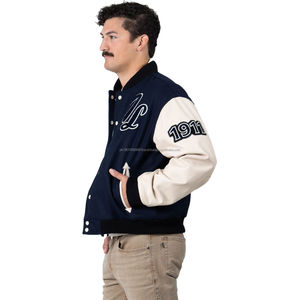 Blouson universitaire en laine respirant grande taille personnalisé style streetwear pour homme – Collection hiver vintage pour lycée et université - Product Image 3