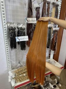 Paquets de cheveux humains 8-30 pouces paquets droits orange gingembre Extensions de cheveux vietnamiens vendeur de paquets de gros - Product Image 3