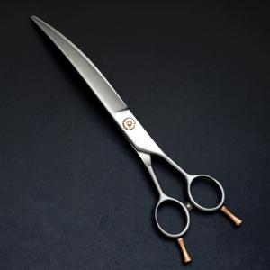 Tijeras de Peluquería Canina y Felina de Acero Inoxidable 440C, Juego Profesional de Tijeras Curvas para Adelgazar el Pelo con Mango Opuesto - Product Image 3