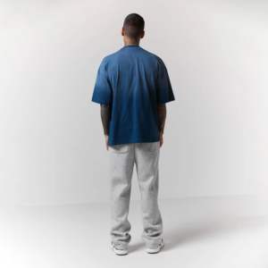 Camiseta de algodón tejida de gran tamaño con efecto tie-dye de alta calidad para hombre, tallas grandes, personalizada, de peso pesado, 100% poliéster. - Product Image 6