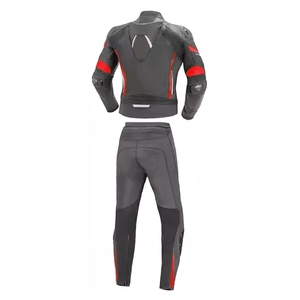 Men PU Motorcycle <b>Racing</b> Suit Full Body Protection Windproof Color Blocked <b>Jacket</b> And Pants Set All Seasons Wear - Product Image 5
