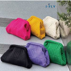 Stylish Lady's Daily Use Zipper Fashion Open Clutch <b>Makeup</b> Bag Customized Two-Color Striped Portable <b>Storage</b> Cosmetic Polyester - Product Image 3