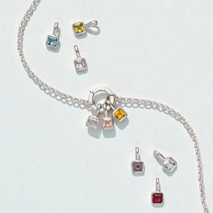 Pendentif en argent sterling 925 avec saphir et quartz taille carrée, serti clos, fait main, pierre semi-précieuse, bijoux fins pour femme - Product Image 4