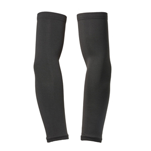 Mangas de compresión unisex OEM de poliéster negro sólido, largas, con protección solar UPF50+, ajuste de compresión, opciones de diseño personalizado completo ODM - Product Image 1