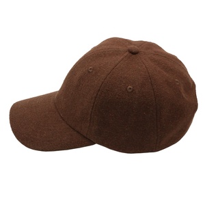 Casquettes en laine vierges à 6 panneaux, design personnalisé, avec sangle en cuir et boucle métallique, style Dad Hat non structuré - Product Image 5
