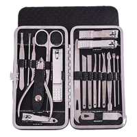Kit Profesional de Cuidado de Uñas, Set de Cortauñas de Acero Inoxidable, Herramientas para Manicura y Pedicura, Kit de Viaje para el Cuidado Personal