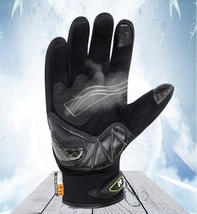 Gants de moto en cuir véritable de haute qualité pour l'hiver, gants de course noirs pour moto, gants chauds pour le sport et les activités de plein air - Product Image 2