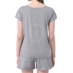Conjuntos Cortos de Verano de 2 Piezas para Mujer, Transpirables, Sólidos, Casuales, Cómodos, Estilo Urbano, Hechos en Fábrica, Gran Venta - Product Image 4