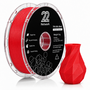 Filamento TPU 95A de 22 Niveles de Dureza, Rojo Sólido, 1.75mm, Bobina de 1kg, Flexible y de Alta Elasticidad para Impresora 3D, Venta al Por Mayor - Product Image 1