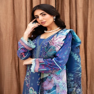 Liquidation sur les femmes Ramsha Lawn Shalwar Kamez Dupata Costume de fête Style indien pakistanais Sari Vente en gros Robe Tissu - Product Image 2