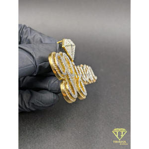 Lab Grown Diamond Custom Pjuan <b>Name</b> Pendant Iced Out Hip Hop Necklace Script Letter Bling <b>Chain</b> Luxury Gift - Product Image 4