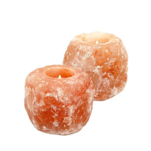 Porte-bougie en sel rose de l'Himalaya Abbott Minerals, brûleur décoratif pour la maison, sculpté à la main, motif amour naturel - Product Image 1