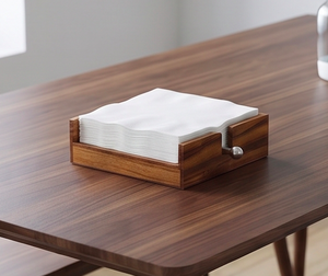 Porta Servilletas de Madera Sólida con Diseño Artesanal, Perfecto para Vajilla Elegante en el Hogar, Hoteles y Restaurantes - Product Image 4