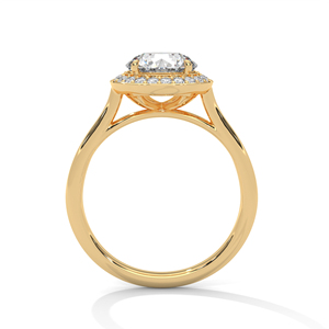 แหวนเพชรทองคำ 14K เพชรเพาะเลี้ยงในห้องปฏิบัติการ แหวนทองคำแท้ 18K สำหรับผู้หญิง สไตล์คลาสสิก รับรองโดย IGI แหวนหมั้น แหวนวันครบรอบ - Product Image 5