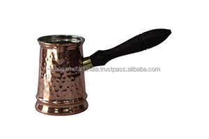 Pot à café en laiton turque, poignée en bois, Design gaufré élégant, offre spéciale, - Product Image 5