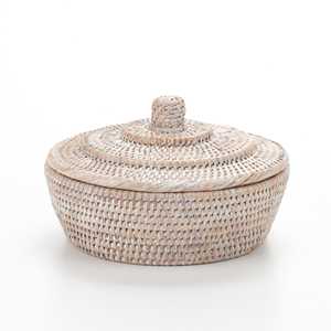 Mini rattan jars for holding trinkets & jewellery supplier sale handwoven jar <b>small</b> <b>lidded</b> <b>box</b> - Product Image 5