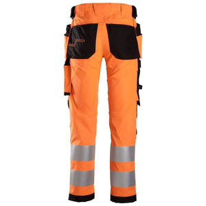 Pantalon de travail haute visibilité RICSA INTERNATIONAL pour homme, orange, avec bandes réfléchissantes, certifié CE, détection des aiguilles, en polyester - Product Image 5