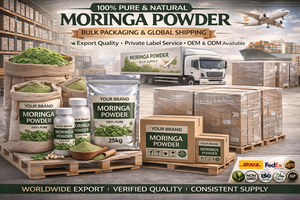 WARRLY Polvo de Hoja de Moringa Natural 99% Puro Extracto Herbal Superalimento Grado Alimenticio Secado por Pulverización Suministro a Granel OEM - Product Image 3