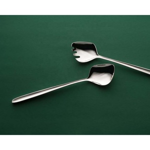 Kitchenware Set Stainless Steel Soup Spoon Set Dishwasher Safe Eco-Friendly Modern Simplicity <b>Silver</b> Color 2-Piece - Product Image 6
