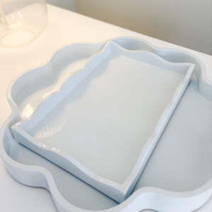 Plateau de service décoratif en laque - Thème Poisson Koi Oriental - Centre de table sophistiqué pour hôtels - Product Image 3