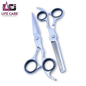 Juego de tijeras profesionales para el cabello, tornillo ajustable, cizalla de adelgazamiento, mango ergonómico, diseño de hoja de acero inoxidable para mayor comodidad - Product Image 1